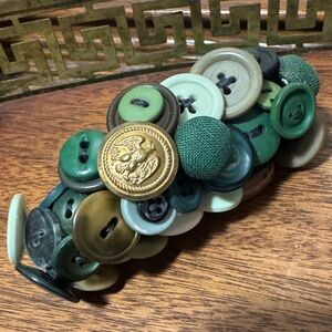 Handmade Vintage Button Bracelet
